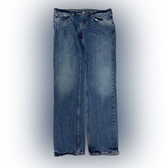 True Religion Jeans Men’s 38 Blue Rocco Distressed Denim Relaxed Skinny #10438 - Picture 1 of 13